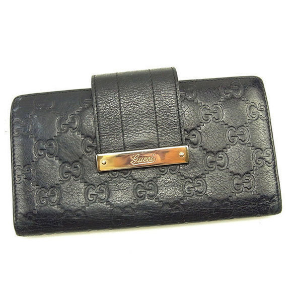 Gucci Wallet ssima long leather Black - Picture 1 of 6